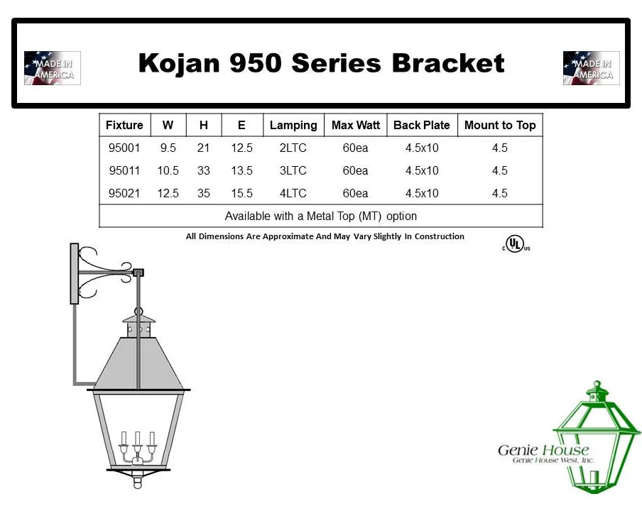 Kojan Outdoor Wall Lantern 95001