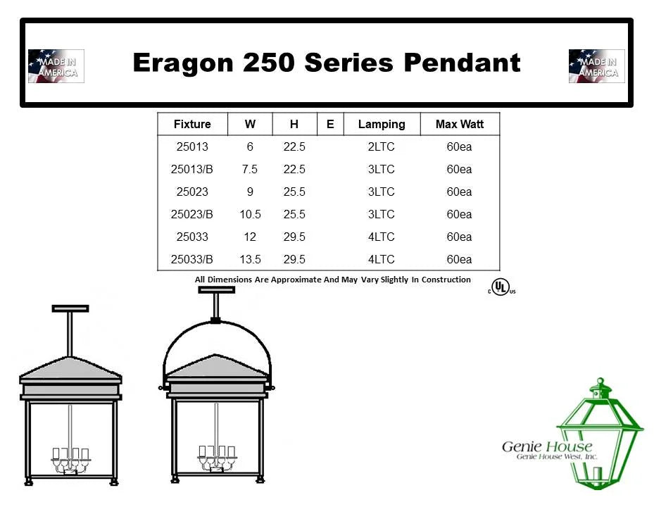 Eragon Outdoor Hanging Lantern 25033
