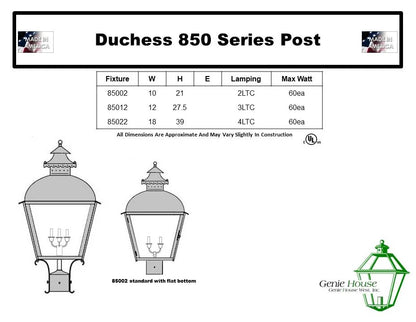 Duchess Outdoor Post Lantern 85012