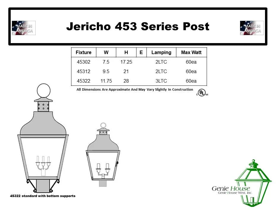 Jericho Outdoor Post Lantern 45302