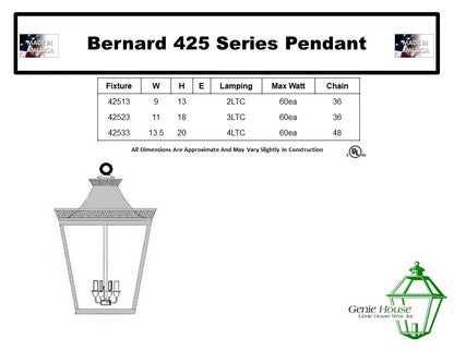 Bernard Outdoor Hanging Lantern 42513