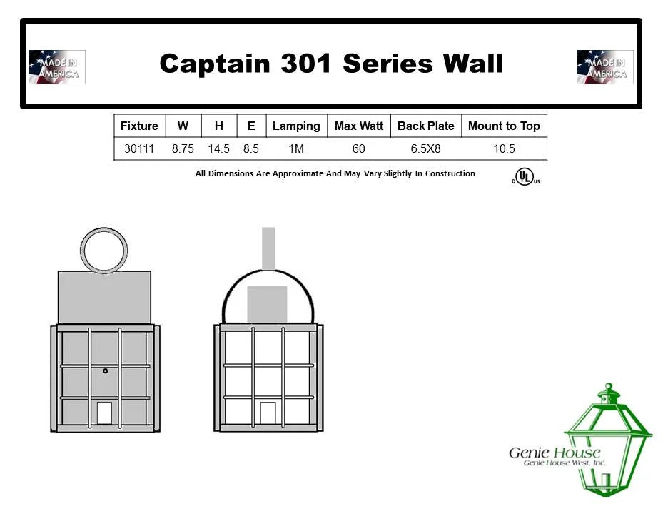 Captain Outdoor Wall Lantern 30111