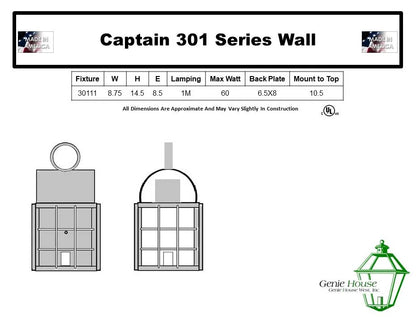 Captain Outdoor Wall Lantern 30111