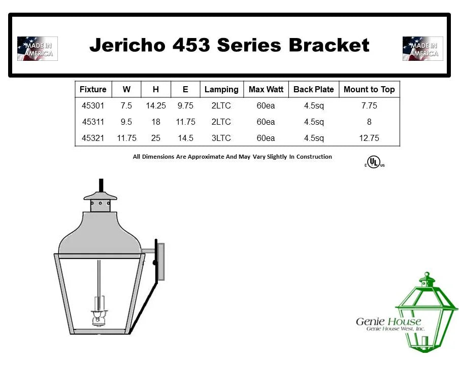 Jericho Outdoor Wall Lantern 45301