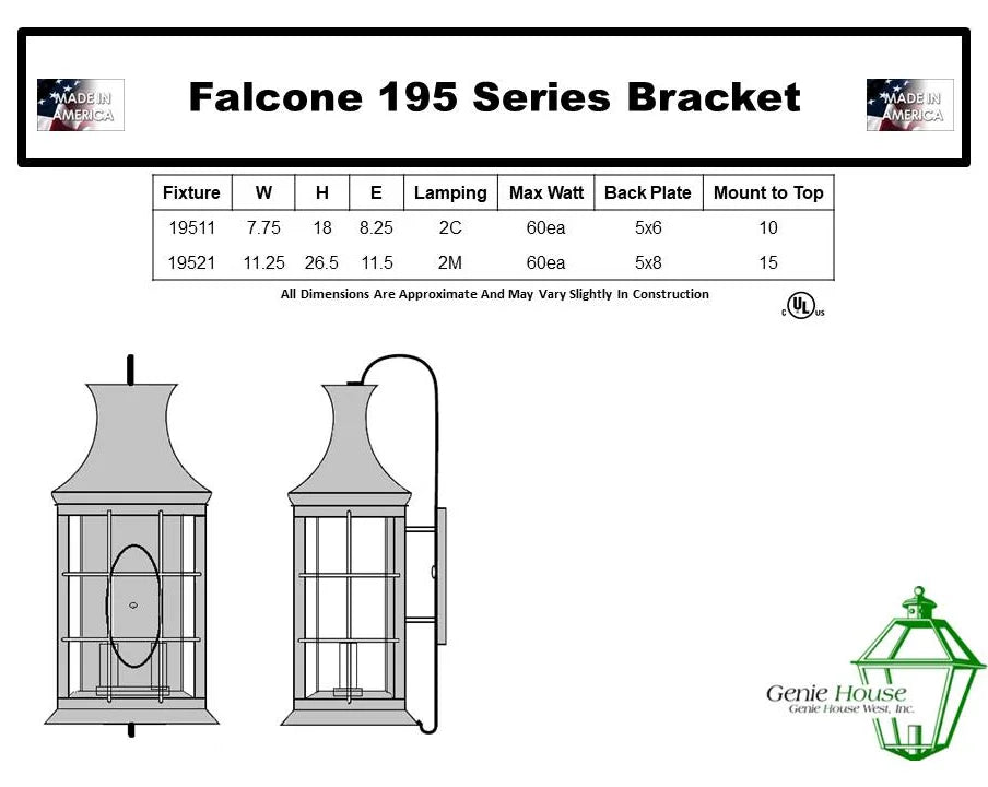 Falcone Outdoor Wall Lantern 19511