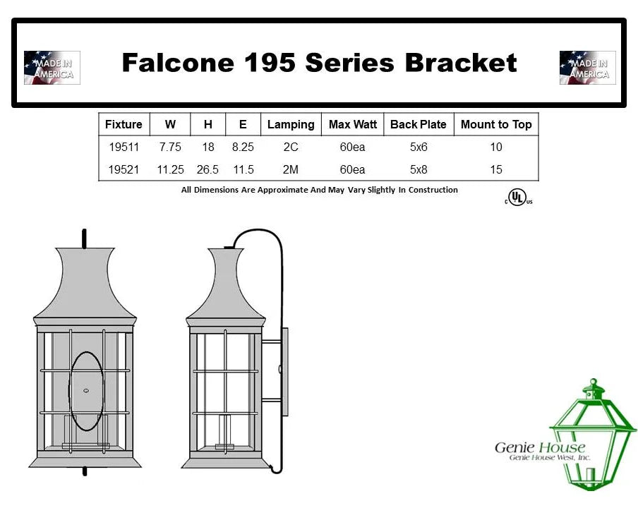 Falcone Outdoor Wall Lantern 19521