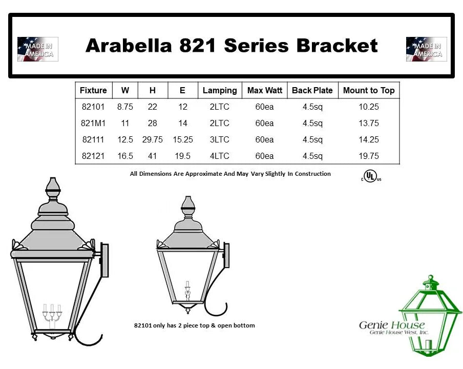 Arabella Outdoor Wall Lantern 821M1