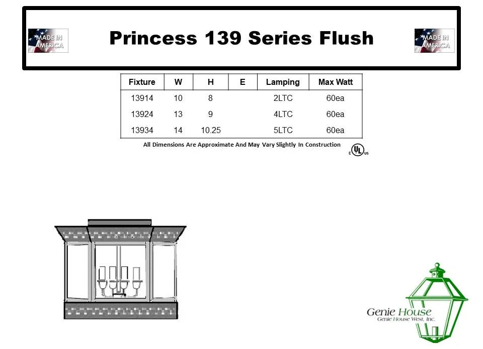 Princess Indoor Flush Mount 13934