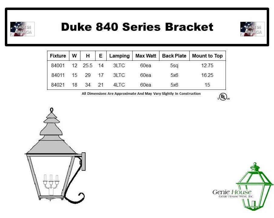 Duke Outdoor Wall Lantern 84001