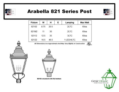 Arabella Outdoor Post Lantern 82112