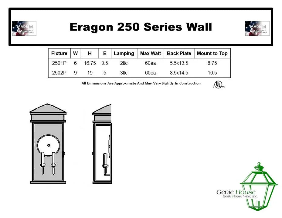 Eragon Outdoor Wall Lantern 2502P