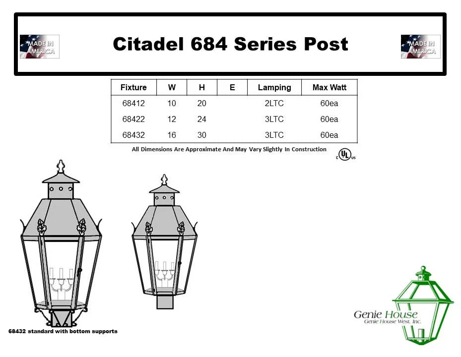 Citadele Outdoor Post Lantern 68412