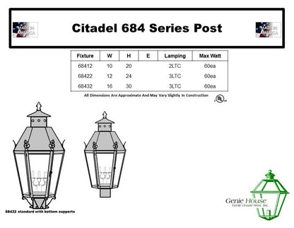 Citadele Outdoor Post Lantern 68412