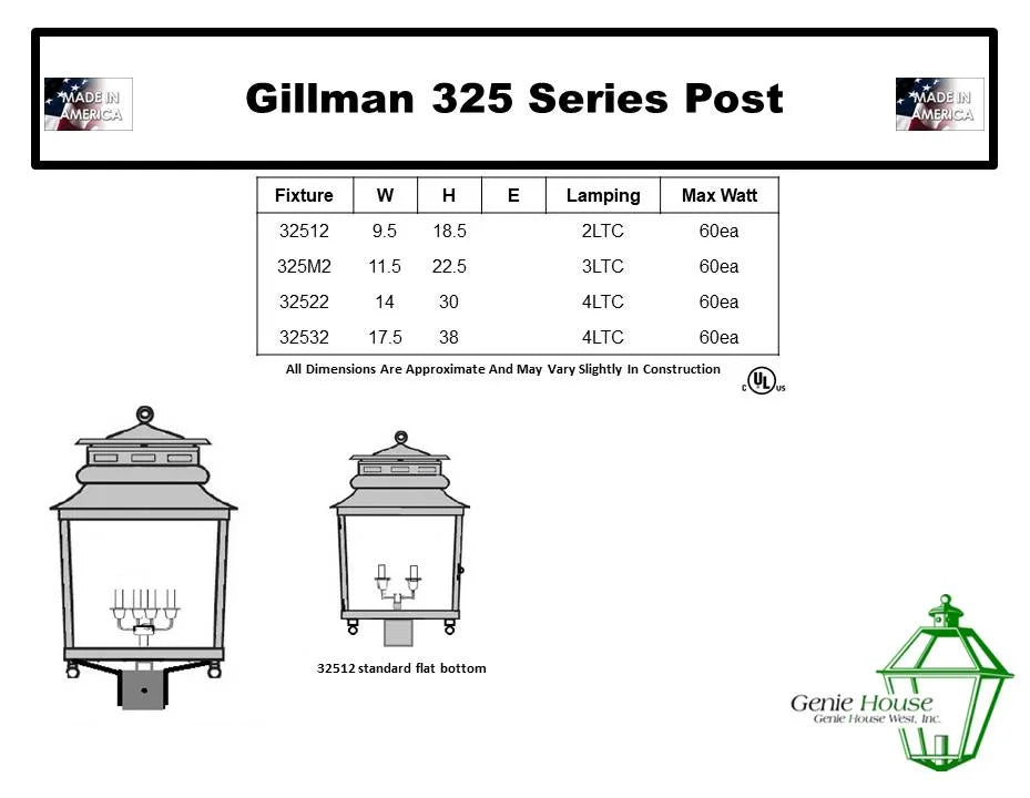 Gillman Outdoor Post Lantern 32512