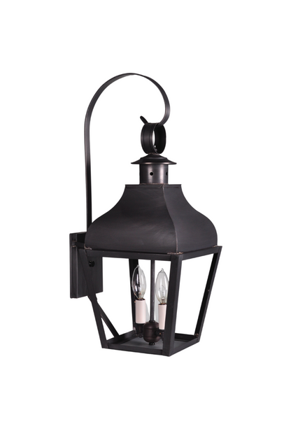 Stanfield Curved Top With Top Scroll Outdoor Wall Lantern 7637