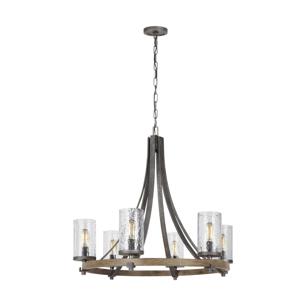 Chandeliers-Visual Comfort & Co. Studio Collection-F3134/6DWK/SGM