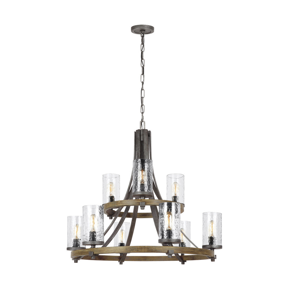Chandeliers-Visual Comfort & Co. Studio Collection-F3135/9DWK/SGM