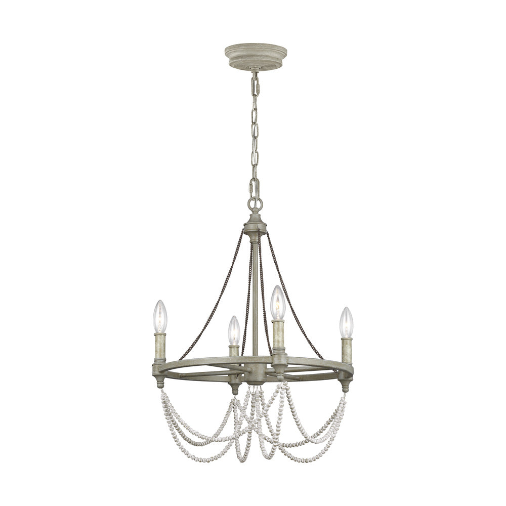 Chandeliers-Visual Comfort & Co. Studio Collection-F3331/4FWO/DWW