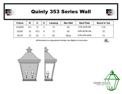 Quinly Outdoor Wall Lantern 3531P