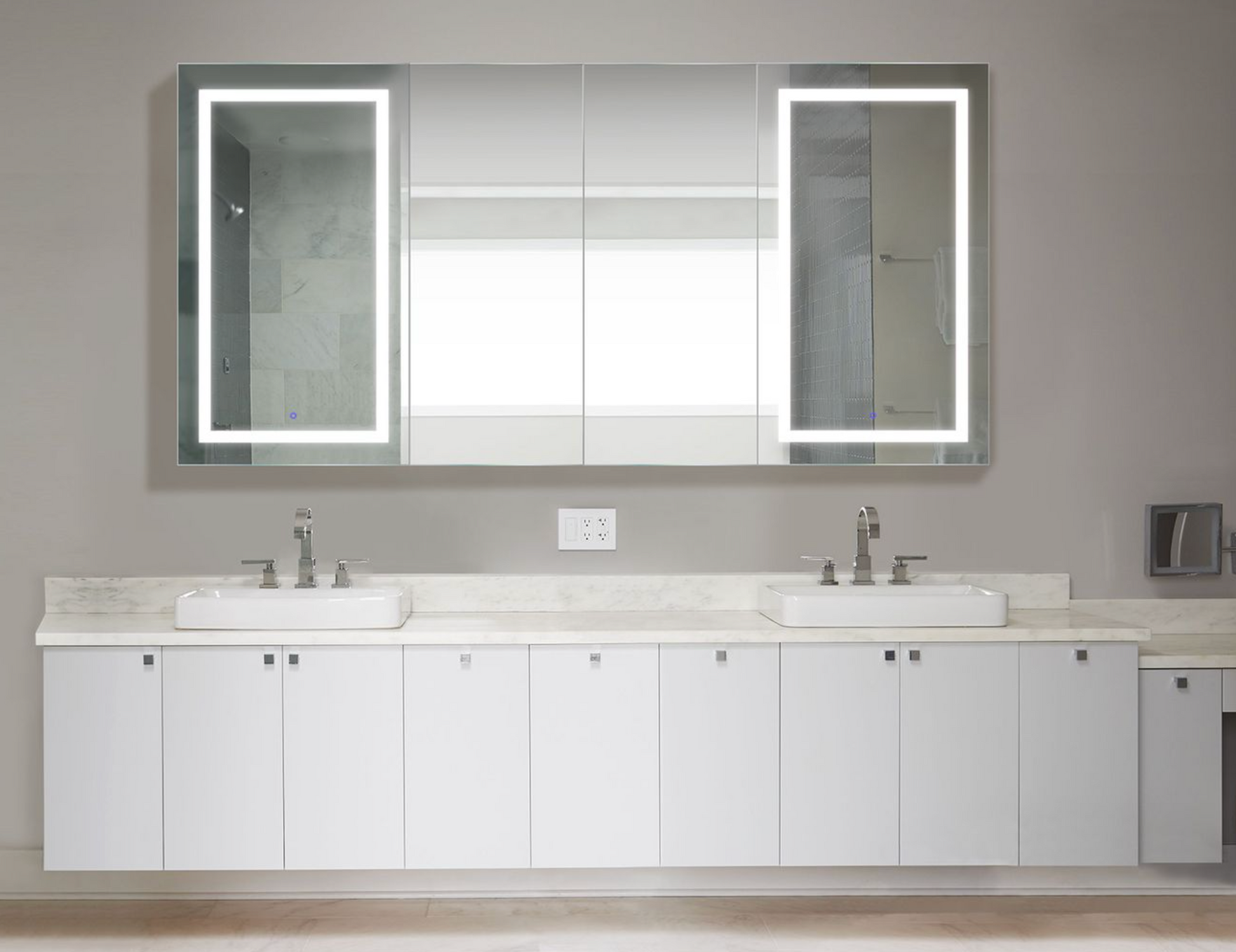 Illuminated LED Bathroom Mirror by Suite Mirror