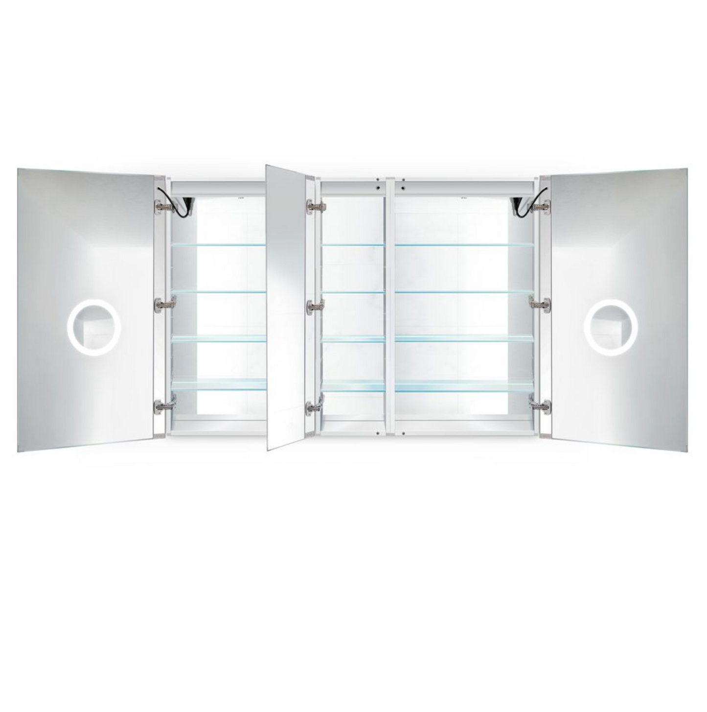 SVANGE 60 X 42 LED Lighted Mirror Medicine Cabinet, Defogger included, 3 Door Options