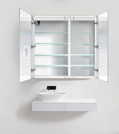 SVANGE 42 X 42 LED Two Door  Lighted Mirror Medicine Cabinet, Defogger included