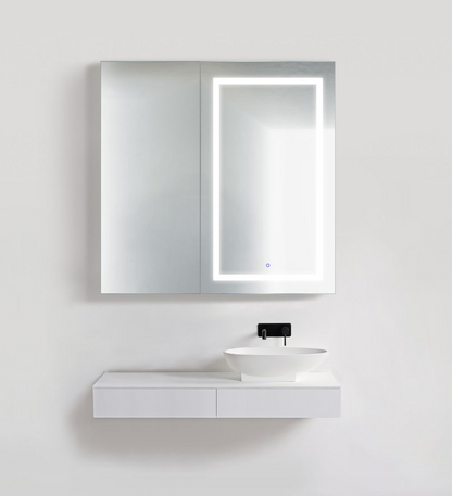 SVANGE 42 X 42 LED Two Door  Lighted Mirror Medicine Cabinet, Defogger included