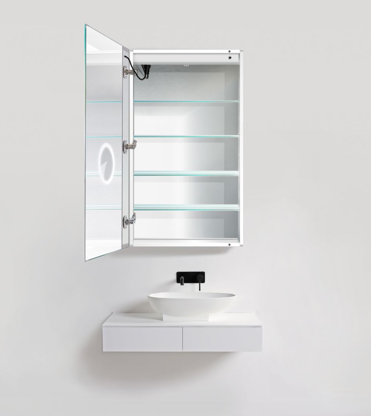 SVANGE 24 X 42 LED Lighted Mirror Medicine Cabinet with Choice of Door on Left or Right, Defogger included