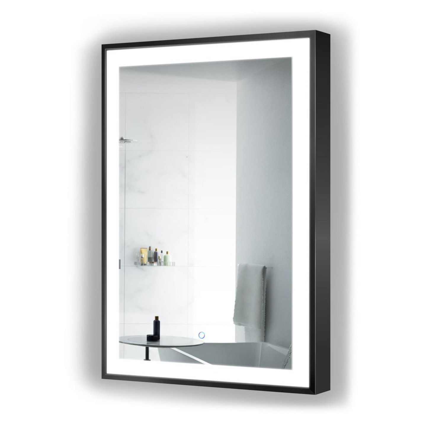 SOHO 24 X 36 Bathroom LED Mirror comes in Gold and Black Finishes
