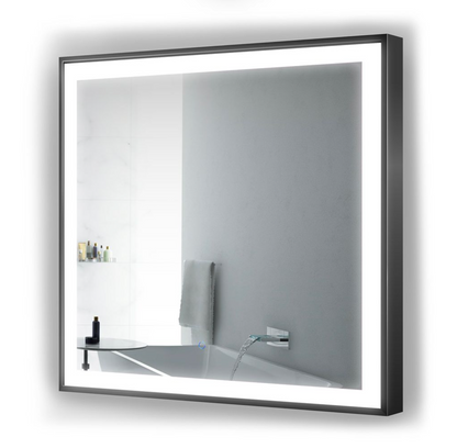 SOHO 36 X 36 Bathroom LED Mirror comes in Gold and Black Finishes
