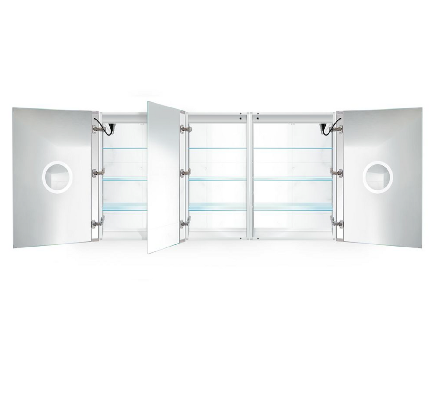 SVANGE 66 X 36 LED Lighted Mirror Medicine Cabinet, Defogger included, 3 Door Options