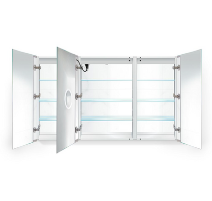 SVANGE 60 X 36 LED Lighted Mirror Medicine Cabinet, Defogger included, 3 Door Options