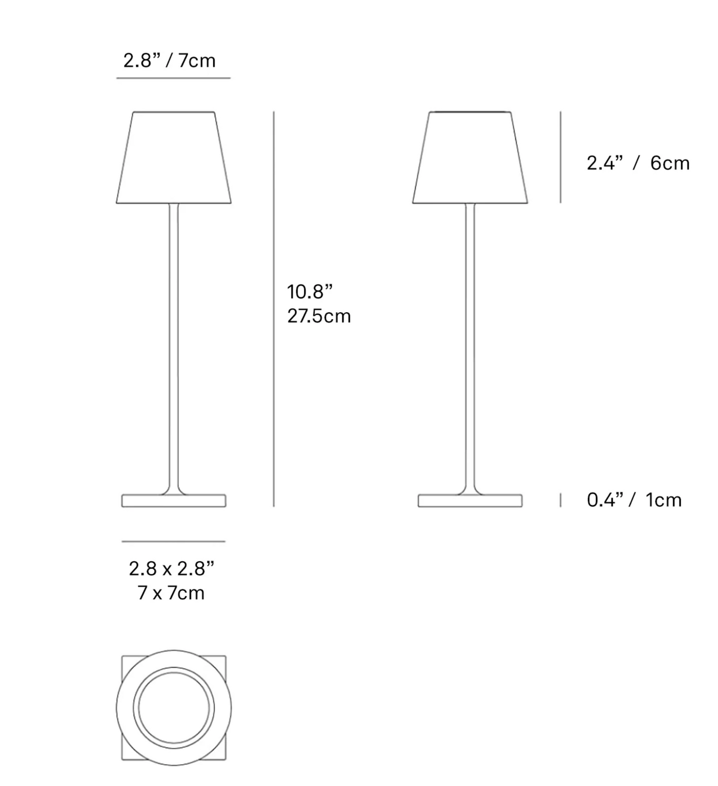 Poldina Pro Micro Cordless Rechargeable Table Lamp