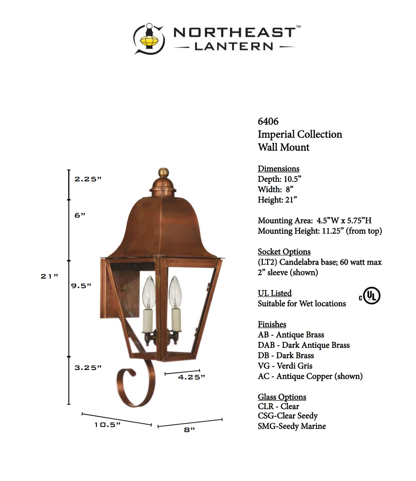 Imperial Outdoor Wall Lantern 6406