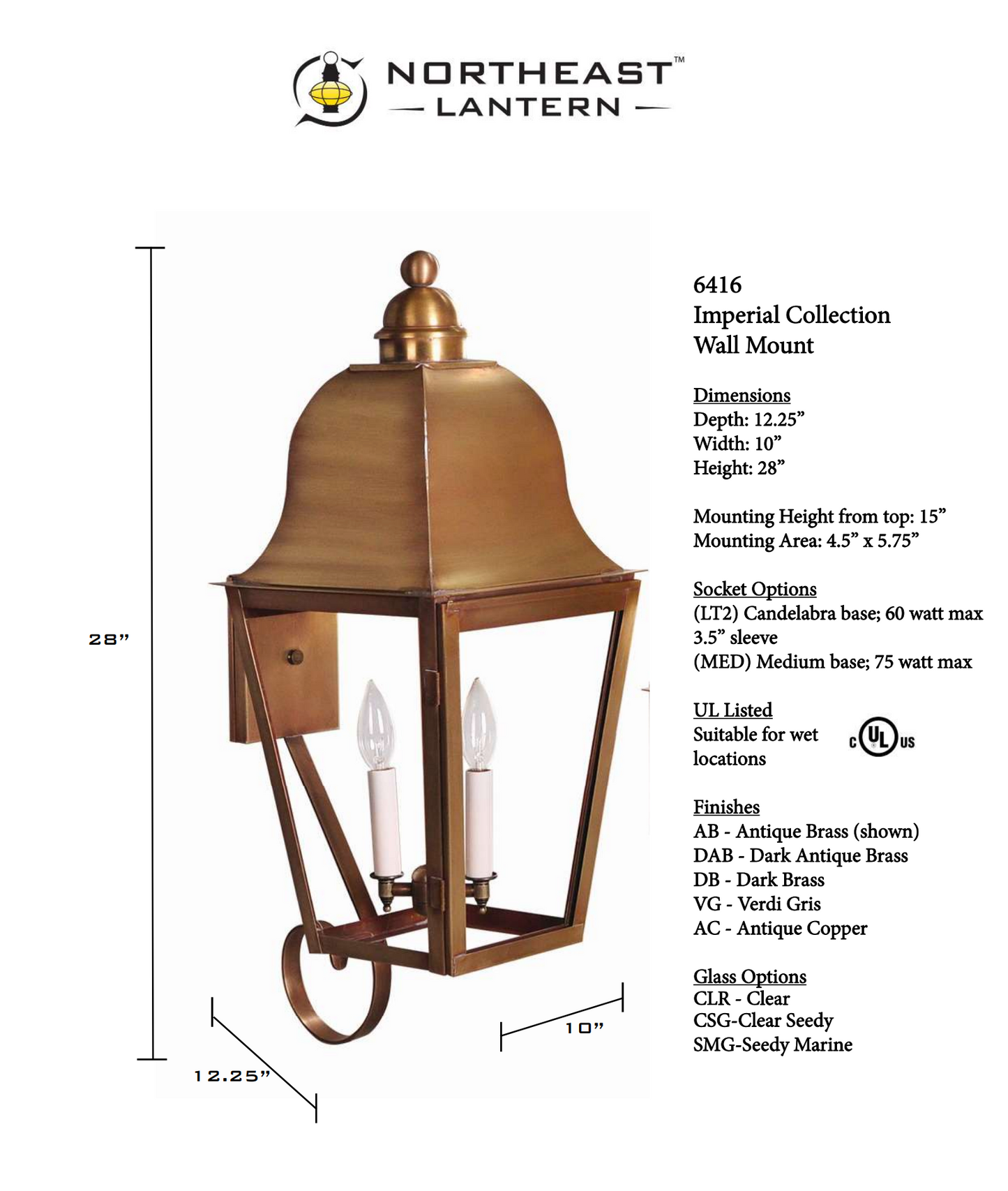Imperial Outdoor Wall Lantern 6416