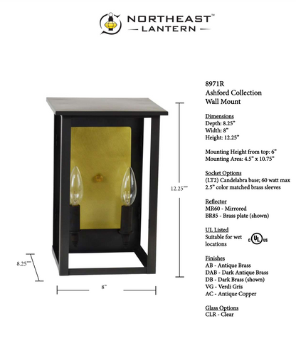 Ashford Outdoor Wall Lantern 8971