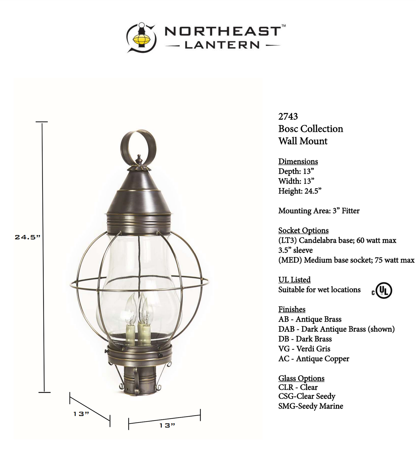 Bosc Outdoor Post Lantern 2743