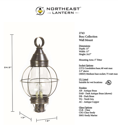 Bosc Outdoor Post Lantern 2743