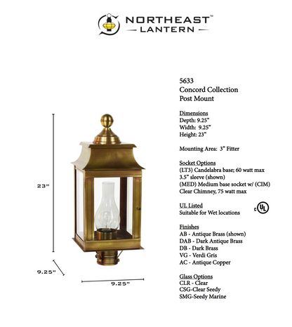 Concord Pagoda Outdoor Post Lantern 5633