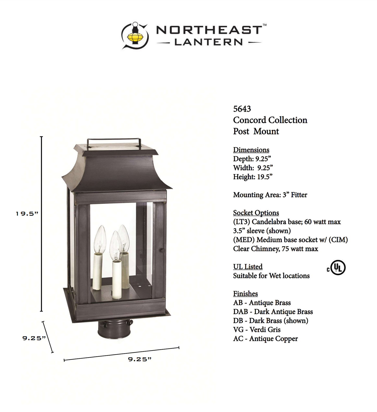 Concord Pagoda Outdoor Post Lantern 5643
