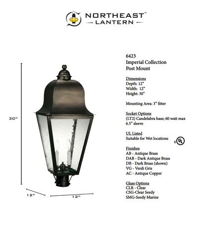Imperial Outdoor Post Lantern 6423