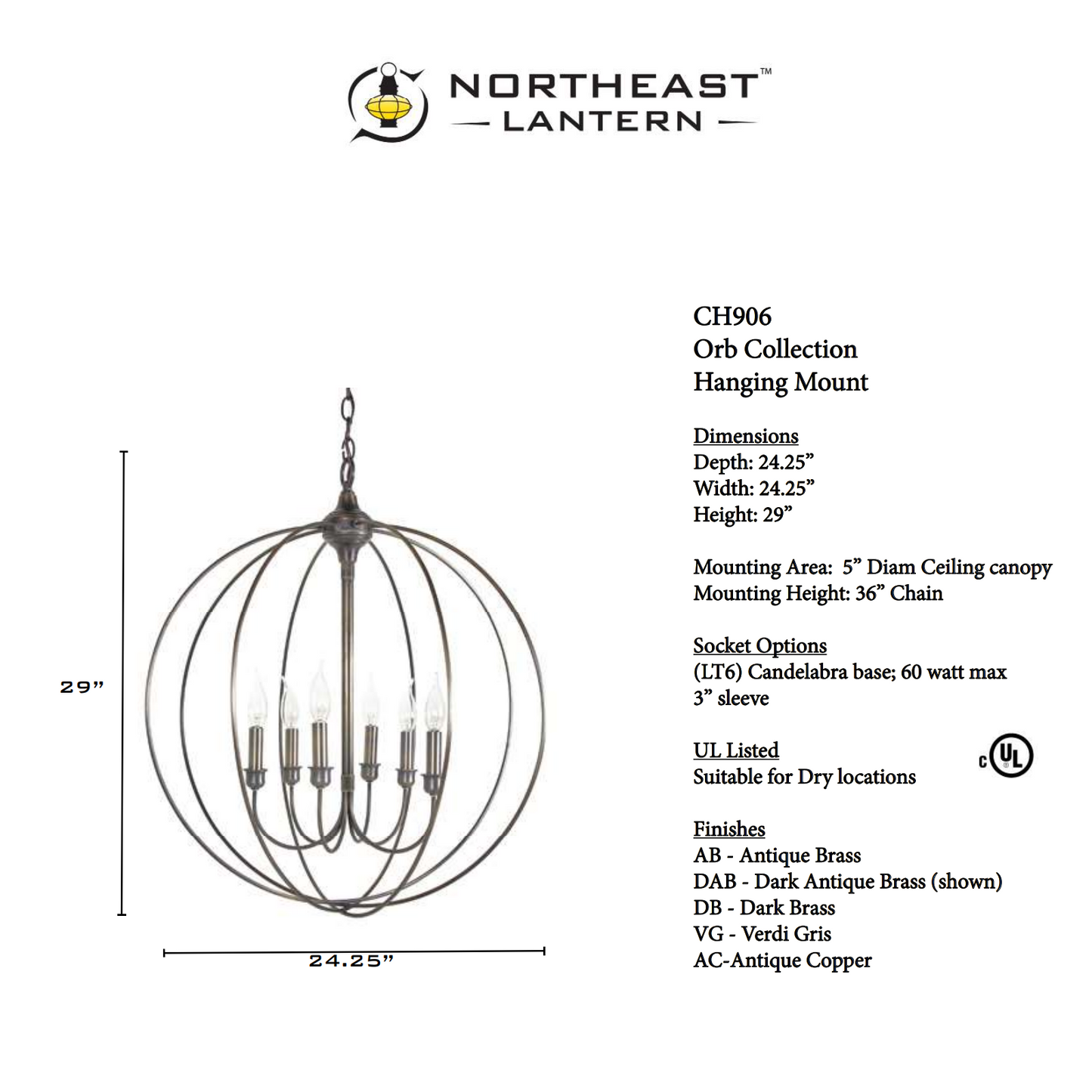 Large Hanging Circle Chandelier CH906