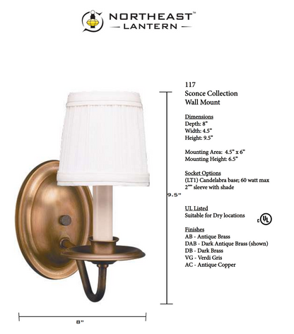 Wall Sconce 1 J-Arm with Eggshell Shade 117