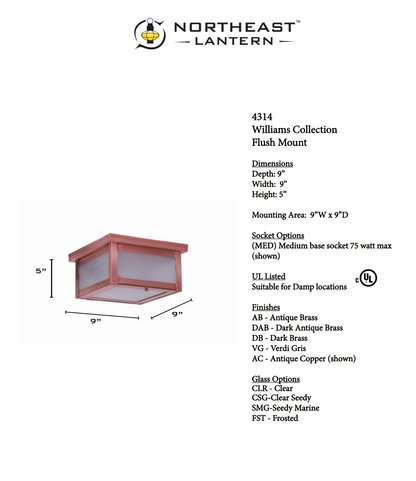 Williams Outdoor Flush Mount 4314