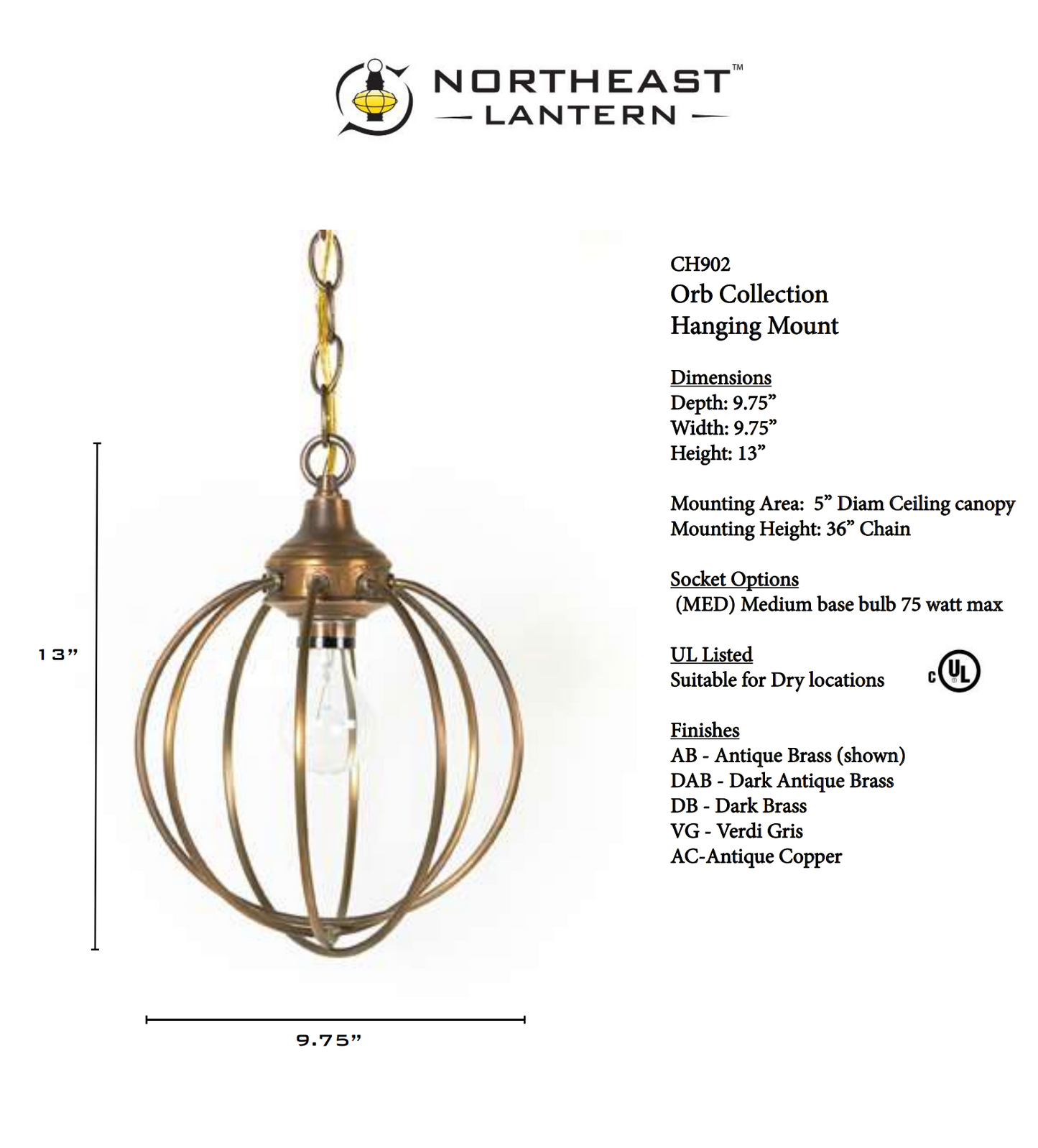 Small Hanging Circle Chandelier CH902