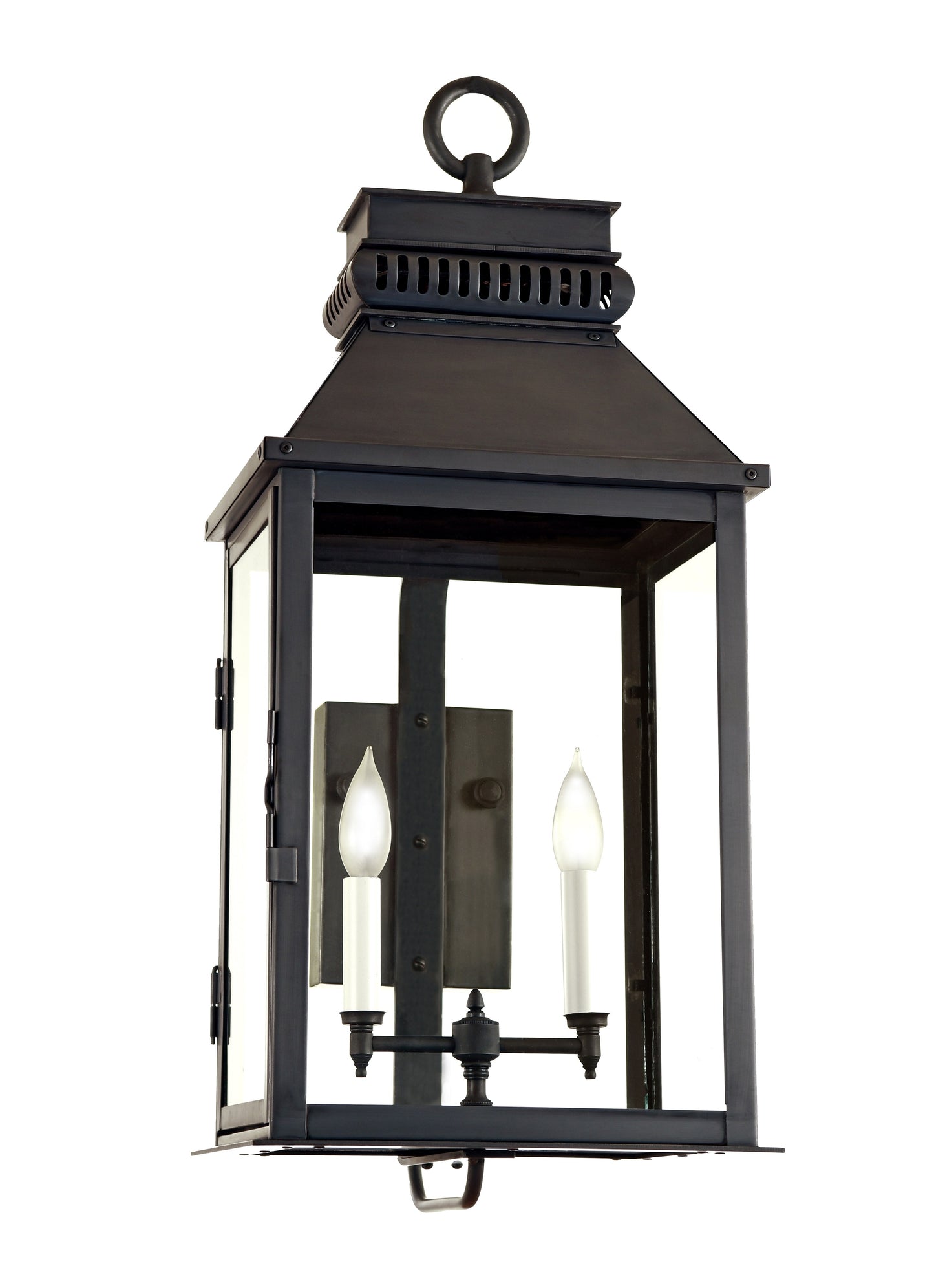 NMC 12"W Outdoor Wall Lantern with Optional Top Scroll