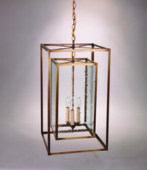 Transitional Hanging Square Inside Square Indoor Hanging Lantern SS1424